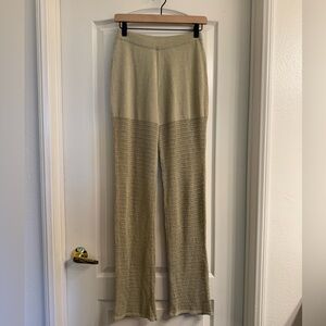 Vintage Poles Tan Knit Women's Pants